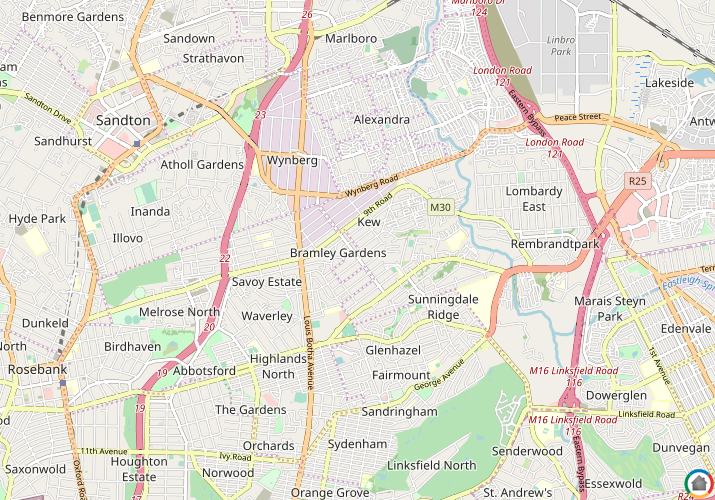 Map location of Kew
